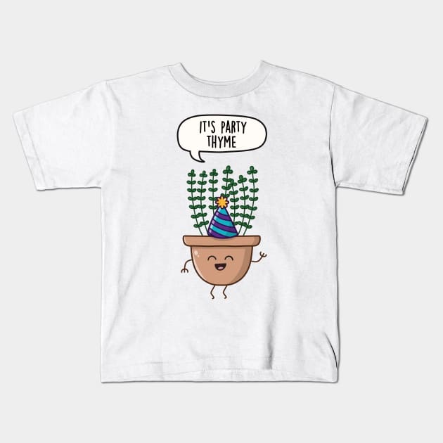 It's Party Thyme! Kids T-Shirt by LEFD Designs